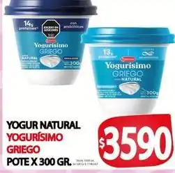 Supermercados Mariano Max Yogurísimo - yogur natural yogurísimo griego pote x 300 gr oferta