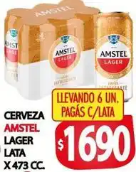 Supermercados Mariano Max Amstel - cerveza lata oferta