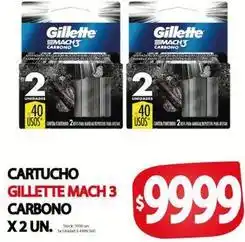 Supermercados Mariano Max Gillette - cartucho mach 3 carbono oferta