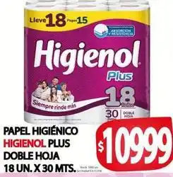 Supermercados Mariano Max Higienol - papel higiénico doble hoja oferta