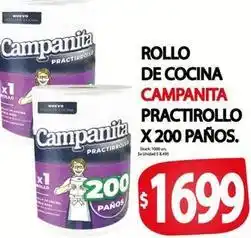 Supermercados Mariano Max Campanita - rollo de cocina practirollo x 200 paños oferta