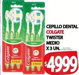 Supermercados Mariano Max Colgate - cepillo dental twister oferta