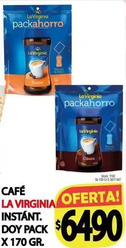 Supermercados Mariano Max La virginia - café instant. doy pack oferta