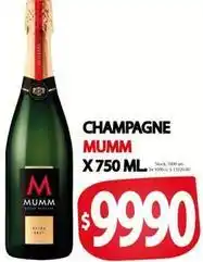 Supermercados Mariano Max Mumm - champagne x 750 ml oferta