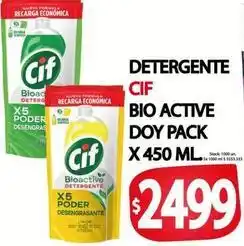 Supermercados Mariano Max Cif - detergente bio active doy pack oferta