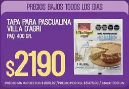 Supermercados Vea Villa d'agri - tapa para pascualina oferta