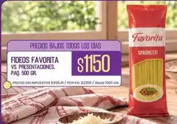 Supermercados Vea Favorita - fideos oferta