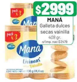 Almacor Maná galleta dulces secas vainilla oferta