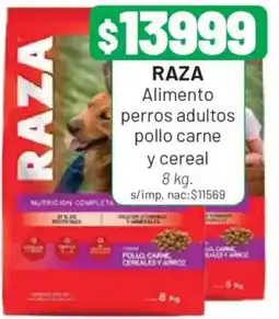 Almacor Raza alimento perros adultos pollo carne y cereal oferta