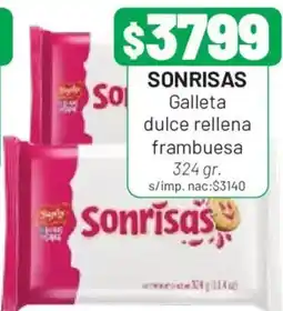 Almacor Sonrisas galleta dulce rellena frambuesa oferta
