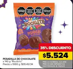 Carrefour Rocklets pesadillas de chocolate oferta