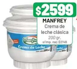 Almacor Manfrey crema de leche clásica oferta