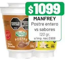 Almacor Manfrey postre entero vs sabores oferta