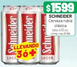 Almacor Schneider cerveza rubia clásica oferta