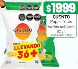 Almacor Quento papas fritas varios sabores oferta
