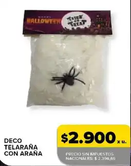 Carrefour Deco telaraña con araña oferta