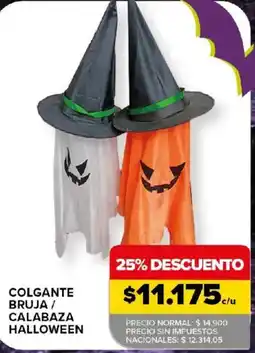 Carrefour Colgante bruja / calabaza halloween oferta