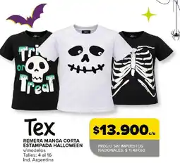 Carrefour Tex remera manga corta estampada halloween oferta