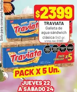 Almacor Traviata galleta de agua sándwich clásica oferta