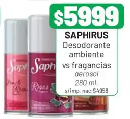 Almacor Saphirus desodorante ambiente vs fragancias oferta