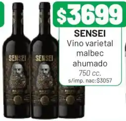 Almacor Sensei vino varietal malbec ahumado oferta