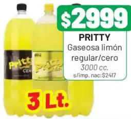 Almacor Pritty gaseosa limón regular/cero oferta