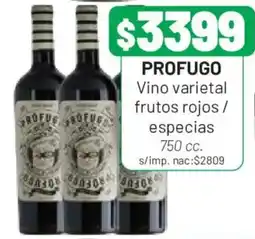 Almacor Profugo vino varietal frutos rojos / especias oferta