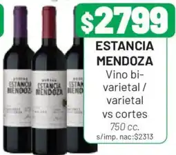 Almacor Estancia mendoza vino bivarietal / varietal vs cortes oferta