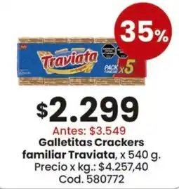Coto Traviata galletitas crackers oferta