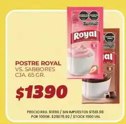 Supermercados Vea Royal postre royal vs. sabores oferta