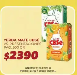 Supermercados Vea Yerba mate CBSé oferta