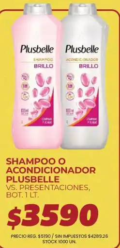 Supermercados Vea Plusbelle shampoo o acondicionador brillo oferta