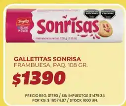 Supermercados Vea Sonrisas galletitas sonrisa frambuesa oferta