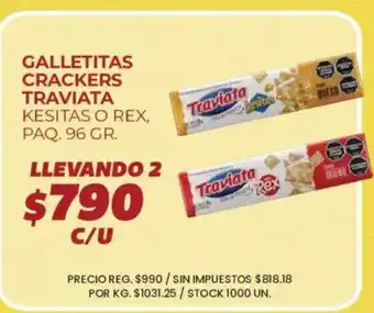 Traviata galletitas crackers kesitas o rex
