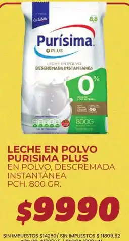 Supermercados Vea Purisima plus leche en polvo descremada instantanea oferta