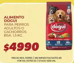 Supermercados Vea Dogui alimento para perros adultos o cachorros oferta