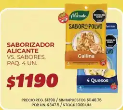Supermercados Vea Alicante saborizador vs. sabores oferta