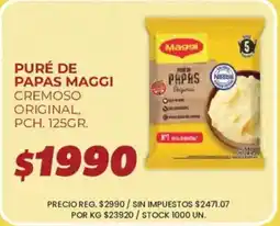 Supermercados Vea Maggi puré de papas cremoso original oferta