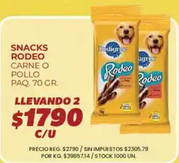 Supermercados Vea Pedigree snacks rodeo carne o pollo oferta