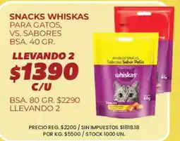 Supermercados Vea Whiskas snacks para gatos oferta