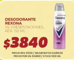 Supermercados Vea Rexona desodorante oferta