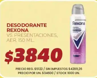 Rexona desodorante