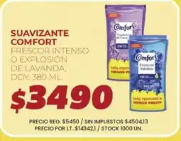 Supermercados Vea Comfort suavizante frescor intenso o explosión de lavanda oferta