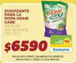 Supermercados Vea Home care suavizante para la ropa aromas del bosque oferta