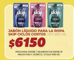 Supermercados Vea Skip jabón líquido para la ropa ciclos cortos oferta