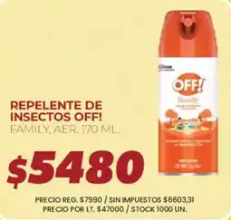 Supermercados Vea Off! repelente de insectos family oferta