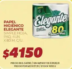 Supermercados Vea Elegante papel higiénico elegante oferta