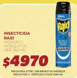 Supermercados Vea Raid insecticida moscas y mosquitos oferta
