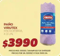 Supermercados Vea Virutex paño microfibra colores oferta