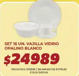 Supermercados Vea Vajilla vidrio opalino blanco oferta